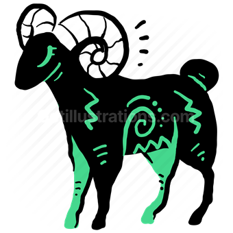 goat, zodiac, animal, horoscope, sign, symbol